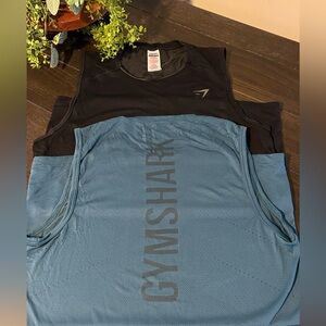 2 Gymshark men’s Performance Sleeveless Tanks. Men’s Medium